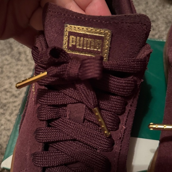 Puma Women's Deep Purple Suede Sneakers - Picture 2 of 4